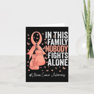Peach Ribbon Survivor Fighter Uterine Cancer Card