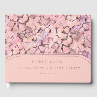 Peach Romance Wedding Guest Book