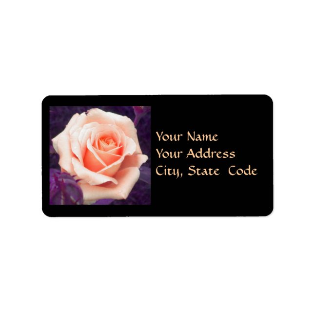 Peach Rose Address labels (Front)