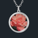 peach rose and dewdrops silver plated necklace<br><div class="desc">Pink peach lovely garden rose. perfect for a wedding, engagement bridal birthday or Send a message to sandycloss@gmail.com if you would like to see any of these designs on a product not shown. I will gladly make a custom-made product just for you. To Search for a particular product, just type...</div>
