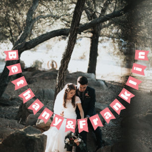 Peach Rose Bud Peachy Coral Wedding Bunting