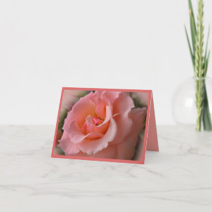Peach Rose Card Custom Wildflower Greeting Card