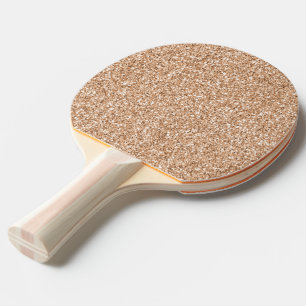 Peach Rose Gold Blush Glitter Glitz       Ping Pong Paddle