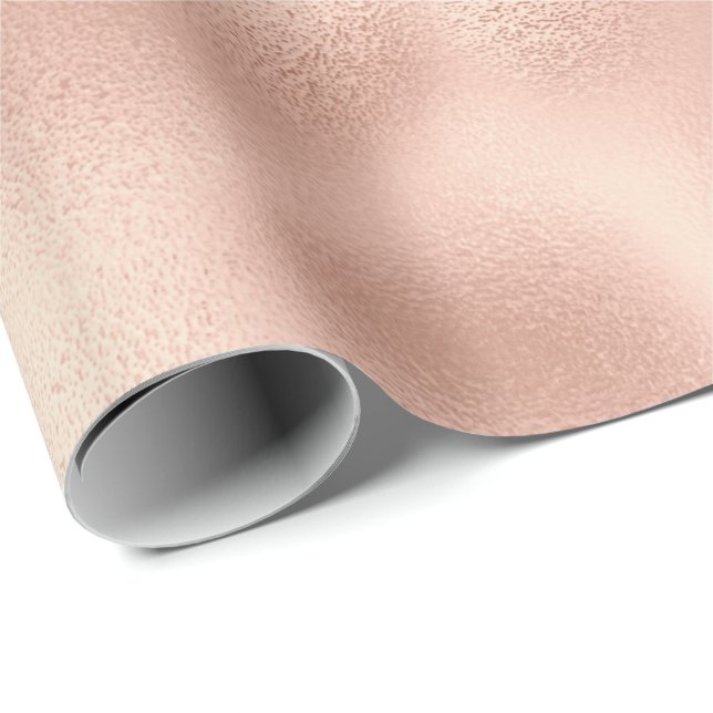 Peach Rose Gold Wrapping Paper (Roll Corner)