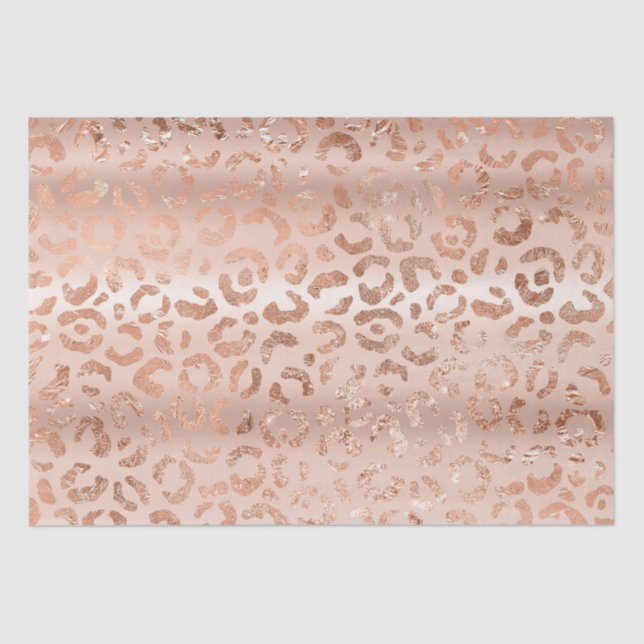 Peach Rose Leopard Tissue Paper (Front)