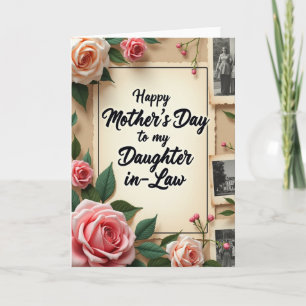 Peach Rose Mothers Day Image Card