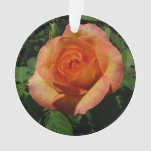 Peach Rose Orange Floral Photography Ornament
