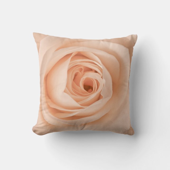 Peach rose pillow cushion (Front)
