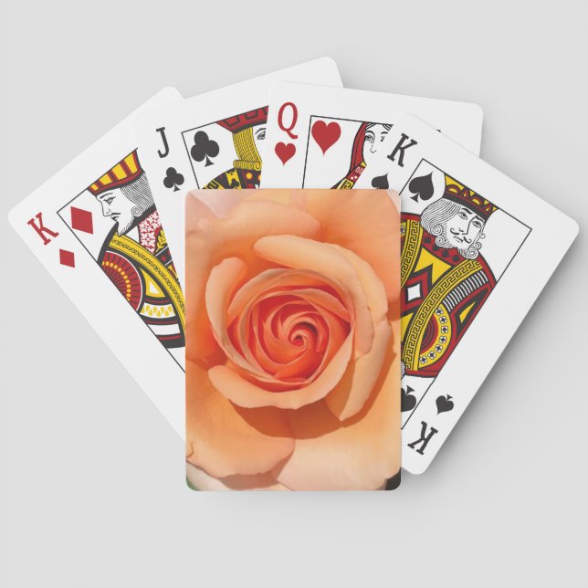 Peach Rose Playing Cards (Back)