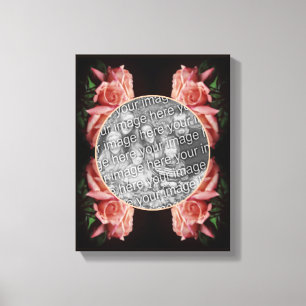 Peach Rose Vintage Create Your Own Photo Canvas Print