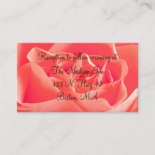 Peach Rose Wedding enclosure cards