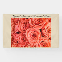 Peach Roses Backdrop vlogging Youtube Selfies