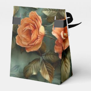 Peach Roses Favour Box
