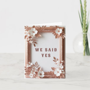 💍 Peach Roses Gold Spring Wedding Decor 🌸 Invitation