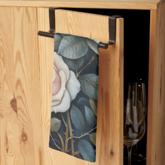 Peach Roses Tea Towel