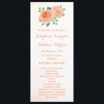 Peach Roses Watercolor Wedding Programs Programme<br><div class="desc">These wedding programs feature watercolor peach roses and leaves. The front of the card has the ceremony and the back of the card lists the bridal party. These wedding programs are part of the Peach Rose Wedding Collection which includes a full range of matching wedding stationery such as wedding invitations,...</div>