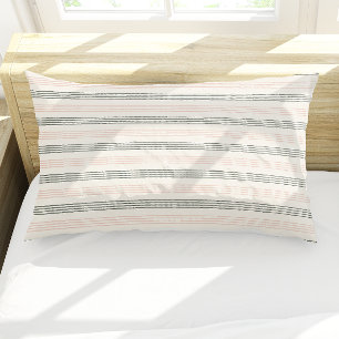 Peach Sage Modern Minimalist Stripe Boho  Pillowcase