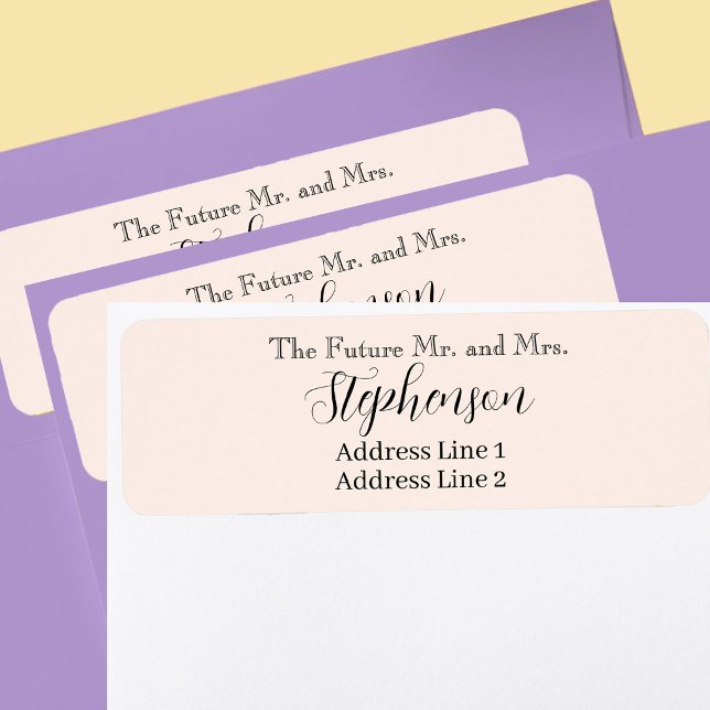 Peach Save The Date Custom Name Return Address (Creator Uploaded)