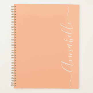 Peach script typography Name Planner
