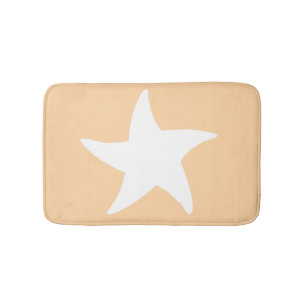 Peach Sea Star Bath Mat