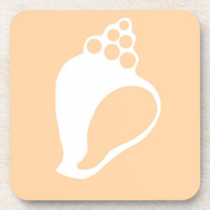 Peach Shell Beverage Coaster