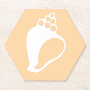 Peach Shell Paper Coaster