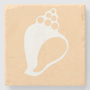 Peach Shell Stone Coaster
