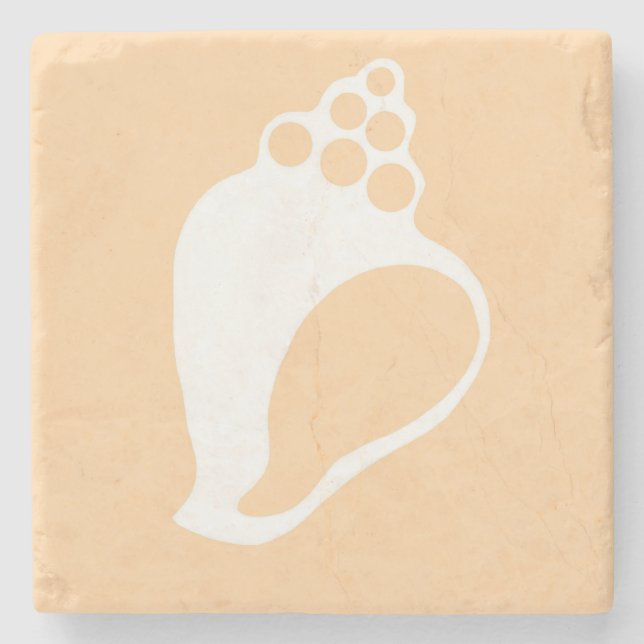 Peach Shell Stone Coaster (Front)