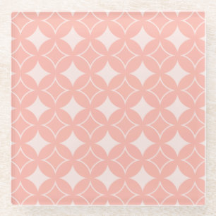 Peach shippo glass coaster