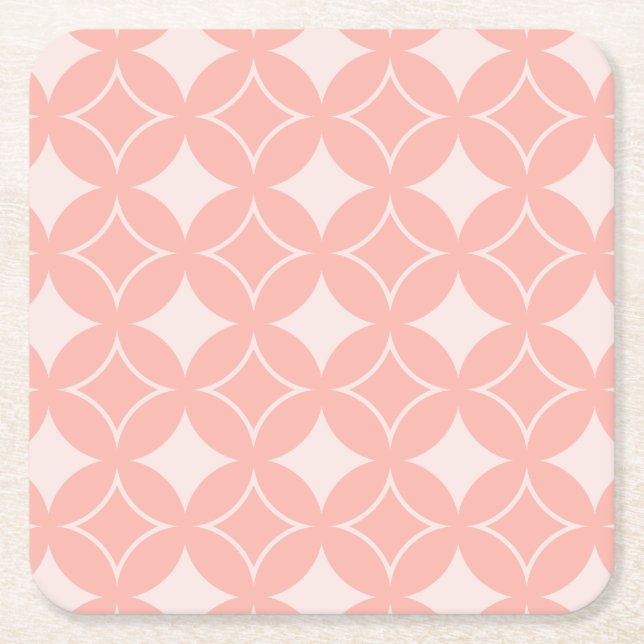 Peach shippo square paper coaster (Front)