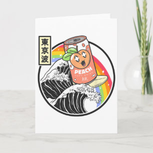 Peach Soda Surfing Kanagawa Wave Japan Anime Vapor Card