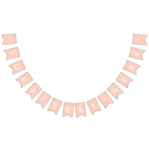 Peach Solid Colour Customise It Bunting