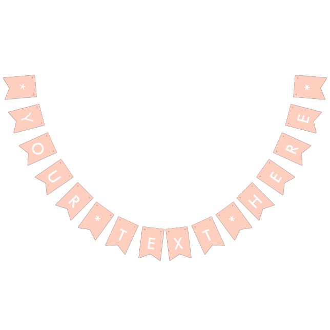 Peach Solid Colour Customise It Bunting (All)