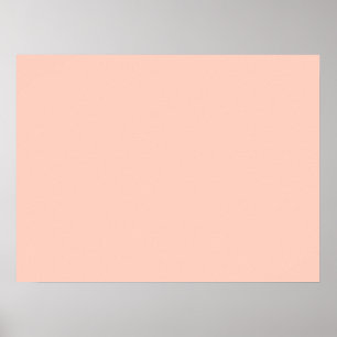 Peach Solid Colour Poster