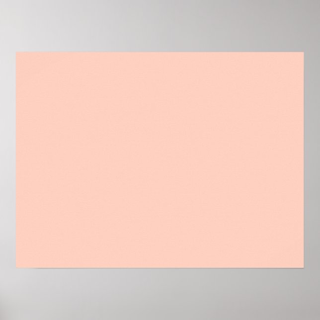 Peach Solid Colour Poster (Front)