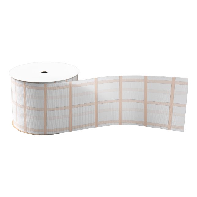 Peach Squared Ribbon Grosgrain Ribbon (Spool)