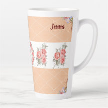 Peach Squares & Roses