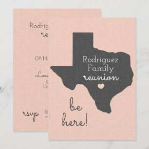 Peach State of Texas Family Reunion Invitation