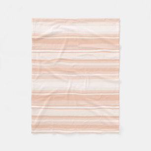 Peach stripes fleece blanket