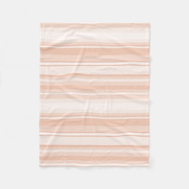 Peach stripes fleece blanket (Front)