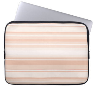 Peach stripes laptop sleeve