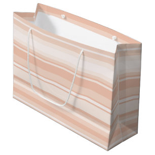 Peach stripes large gift bag