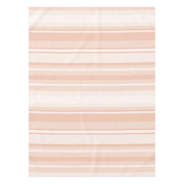 Peach stripes tablecloth (Front)