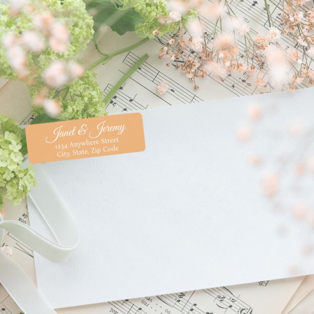 Peach Stylised Names Wedding Address (In Situ Wedding)