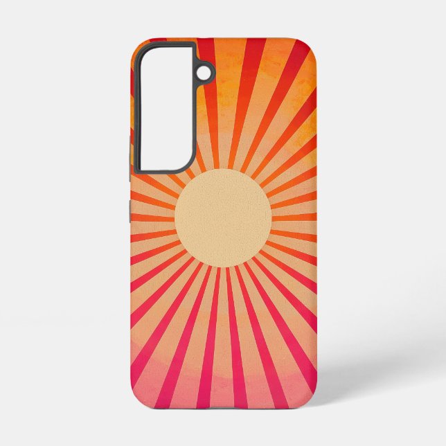 Peach Sunburst Phone Case (Back)