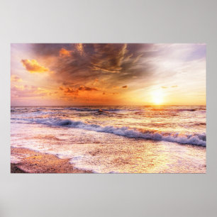 Peach Sunset Poster