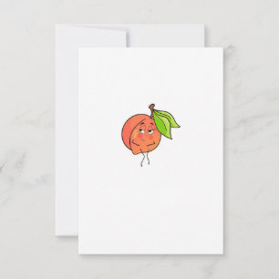 Peach, sweet cheeks, fruit themed thank you card