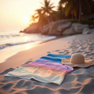 Peach Swell Fluid Abstract Coastal Beach Towel