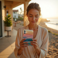 Peach Swell Fluid Abstract Coastal