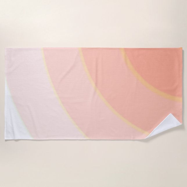 Peach Swirls Beach Towel (Front)